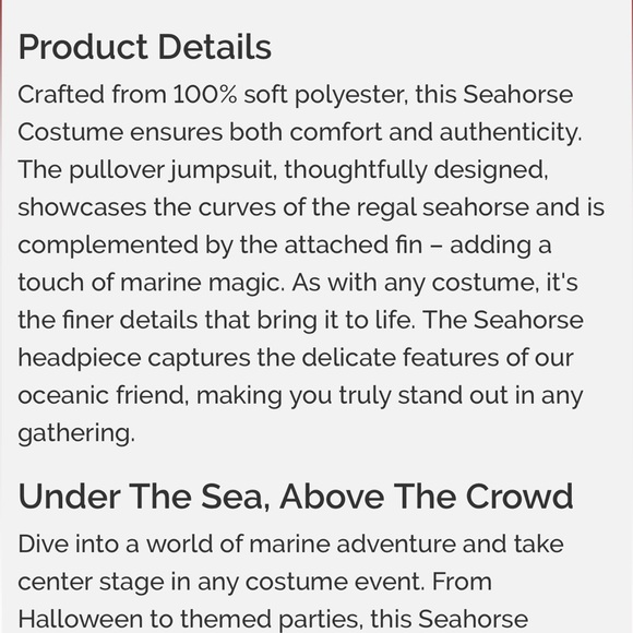 Kids Seahorse Halloween Costume - Picture 4 of 11